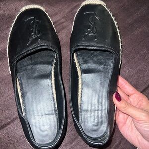 YSL Cassandre Slip-On Espadrilles (37)